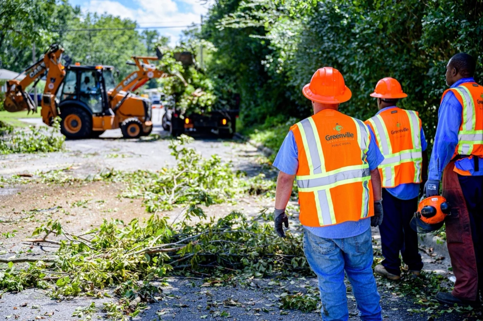 Tree work high in the branches